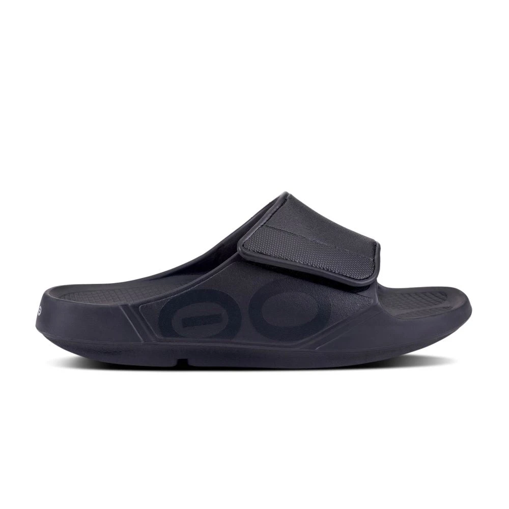 'OOFOS' Unisex OOahh Sport Flex Sandal - Black Matte