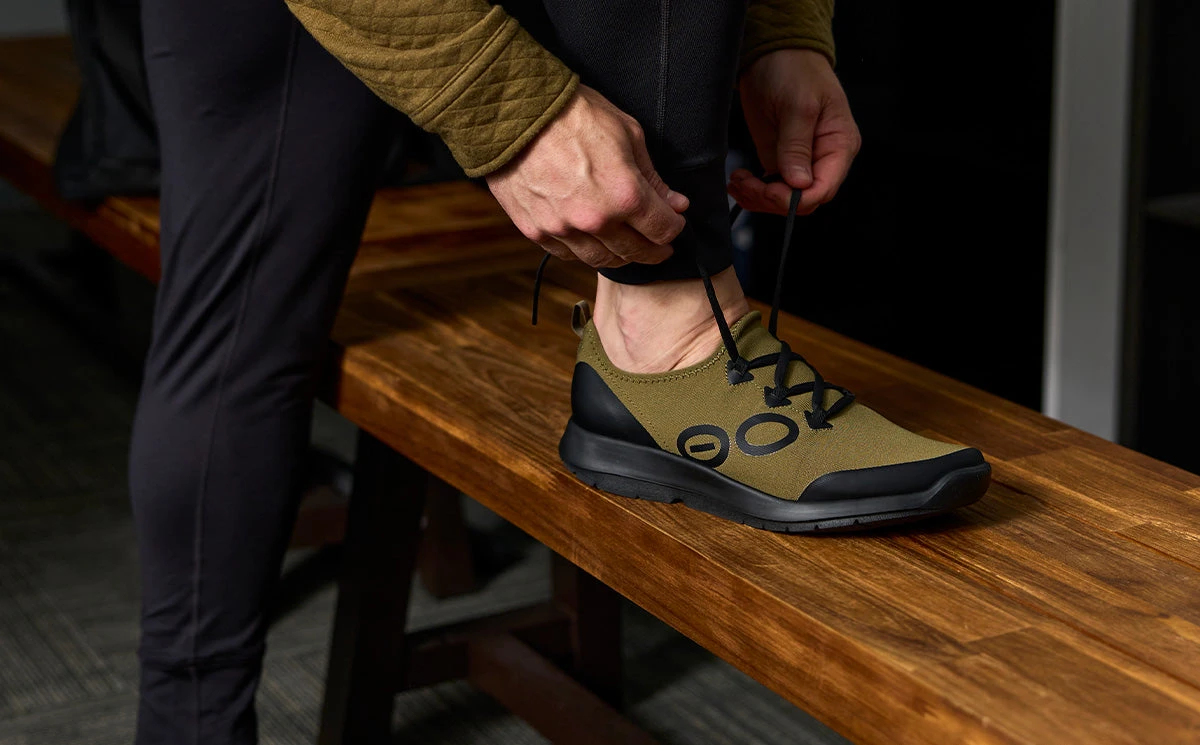 OOfos Men's OOmg Sport LS Low Shoe - Tactical Green - Image 3